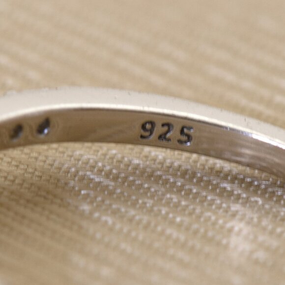 Vintage 925 Silver Ring with Red & Yellow CZ Stones, CZ Pave, Sz 7 Cocktail Ring - Picture 11 of 11